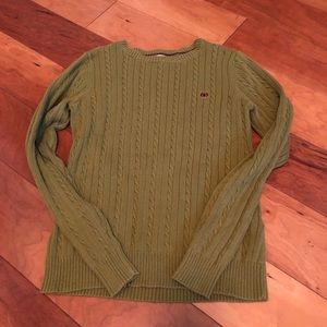 Izod Green Cable Knit Sweater